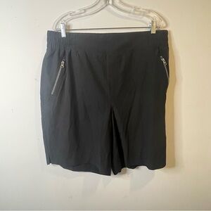 Plus size black shorts with zippered pockets size X